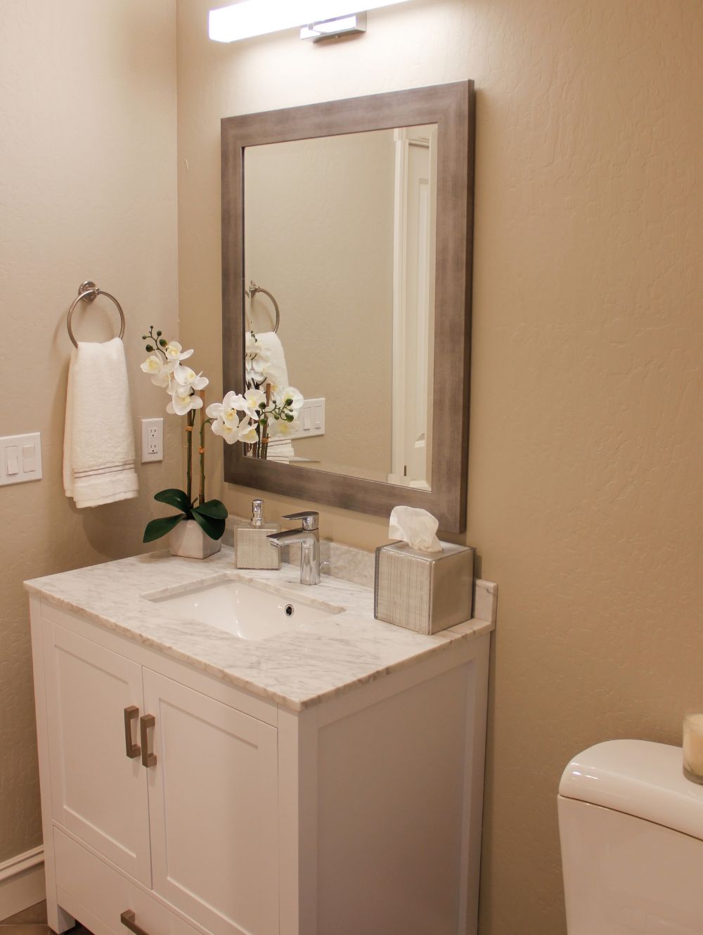 Updated bathroom with classic design